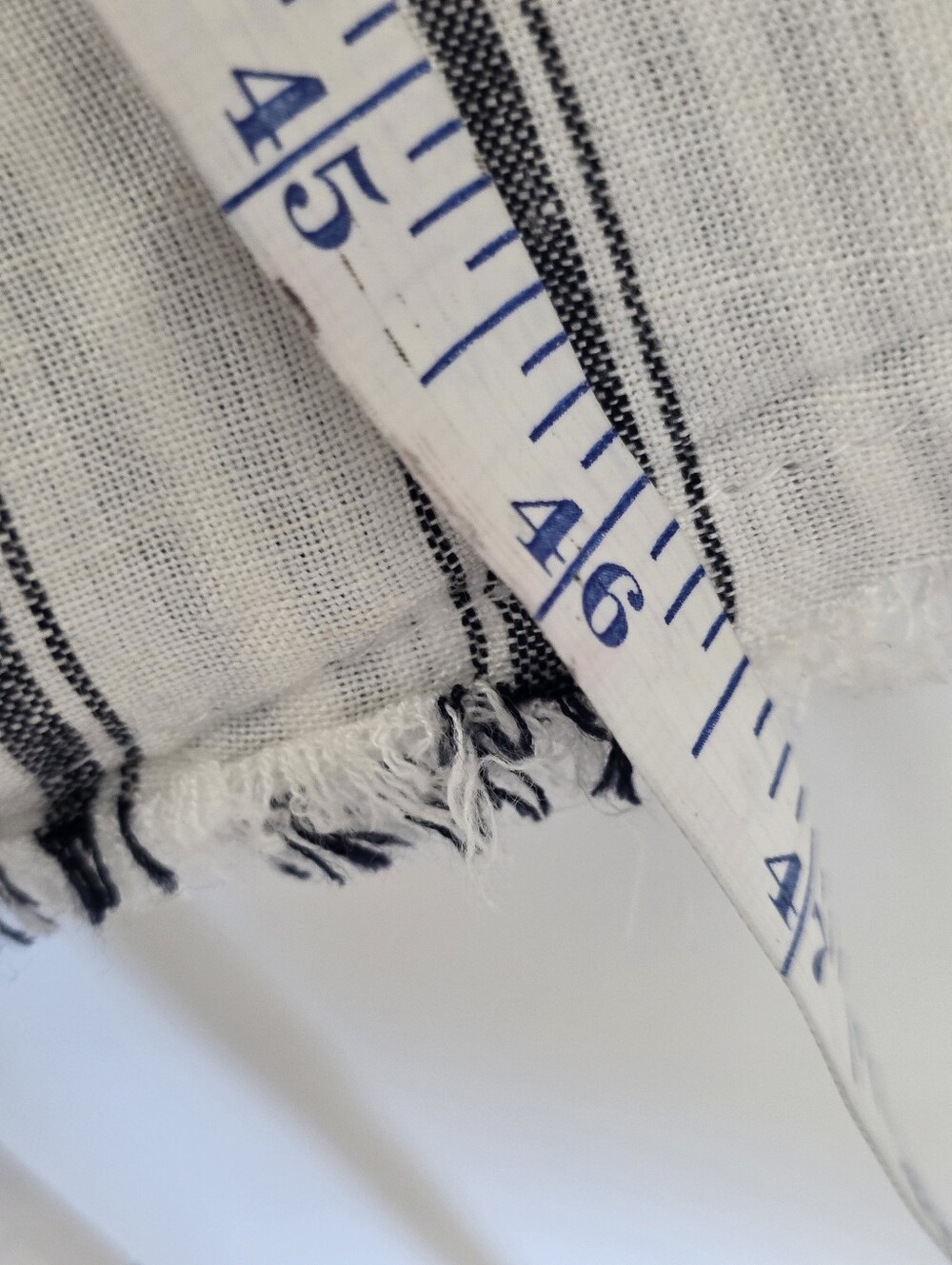 Anthropologie Linen Blend Striped Midi Dress Size 2 Cottagecore Prairie Blk Whit - Picture 10 of 11